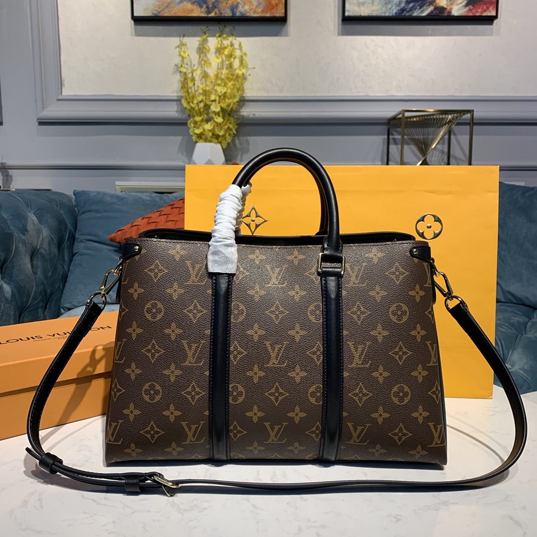 Louis Vuitton SOUFFLOT MM Handbag Monogram M44817